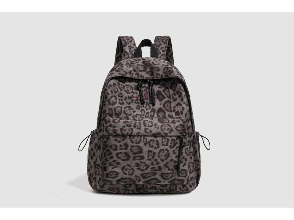 Leopard Print Women's Backpack - Large Capacity Autumn/Winter Bookbag for Students