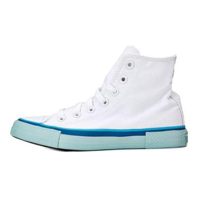 Кеды Chuck Taylor All Star Color Block High Top Canvas Shoes Женские кроссовки Молочно-белый Синий 568805C