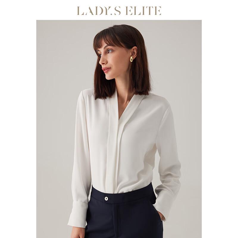 LadyS Elite Unique Design V-Neck Long Sleeve Blouse