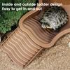 Reptile Bathing Pool with Ramp Turtle Soaking Tub Slip Proof Water Bowl for Tortoise Bearded Dragon Gecko Terrarium Decoration