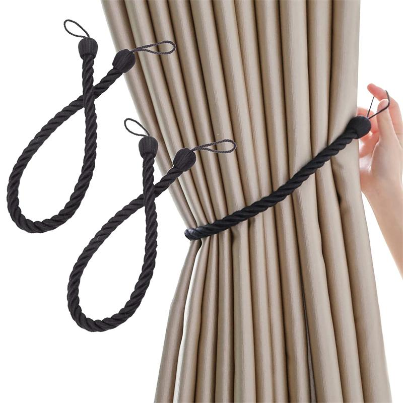 2 шт. подхваты для штор, оконные драпировочные веревки, хлопчатобумажные веревки, плетение галстуков, держатель для штор, пряжки, декоративные аксессуары для дома