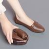 Обувь для мам, женская весенняя обувь из натуральной кожи на плоской подошве, нескользящая женская обувь большого размера на мягкой подошве