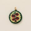 Cute geometric cherry colored fruit print pendant DIY accessory gold-plated color preservation