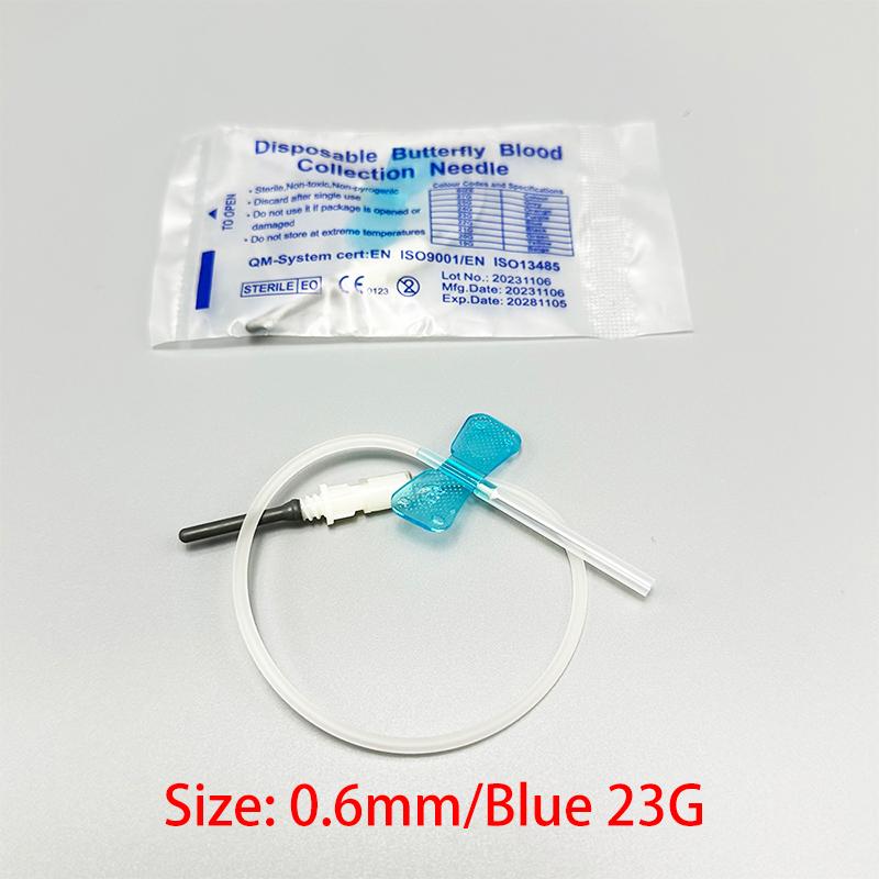 Veterinary Disposable Sterile Double-Bladed Venous Blood Collection Needle for Cats and Dogs, 50-Pack Affordable Packaging