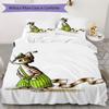 Pettson and Findus Pattern Bedding uilt Set uilt Cover Pillowcase Home Decoration Birthday Gift (1 * duvet cover + 2 * pillowcase without core)108