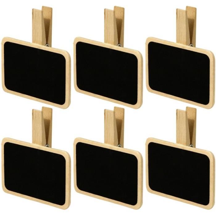 Прищепка 7 см Мини-грифельная доска - 6 штук