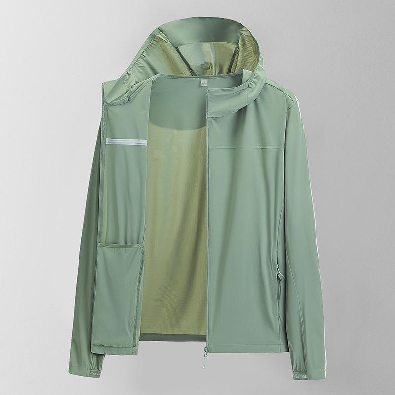 Summer ice silk sunscreen clothing 1A antibacterial men's and women's UPF10 + UV protection thin breathable outdoor fishing sunscreen clothing