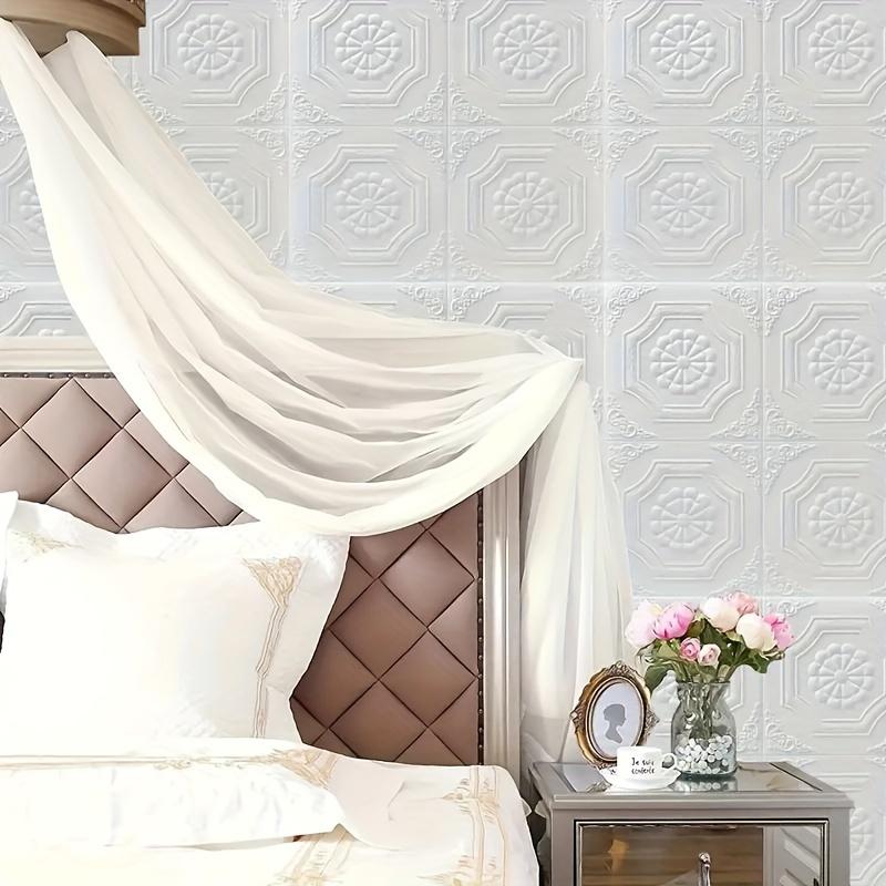 3D белые настенные панели в европейском стиле 10/20 шт. самоклеящиеся наклейки для предотвращения столкновений толщиной 0,2 дюйма современный дизайн стены дома обновление144