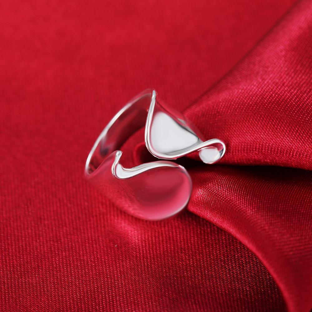 Silver Open Ring Wholesale Pretty Luxury Unique Fashion Women Men Wedding Noble Cute Charms Silver Color Ring Jewelry