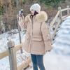 Women's Short Down Jacket In Autumn And Winter White Duck Down Big Wool Collar Jacket Thick Coat