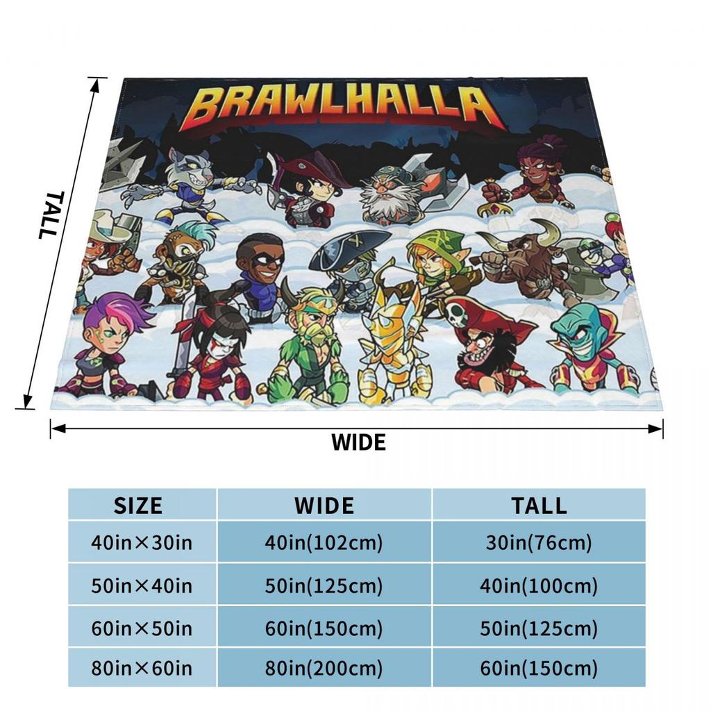 Семейные пледы Brawlhalla Мягкий теплый фланелевый плед Плюшевый для кровати Гостиной Пикника Путешествий Дома Дивана