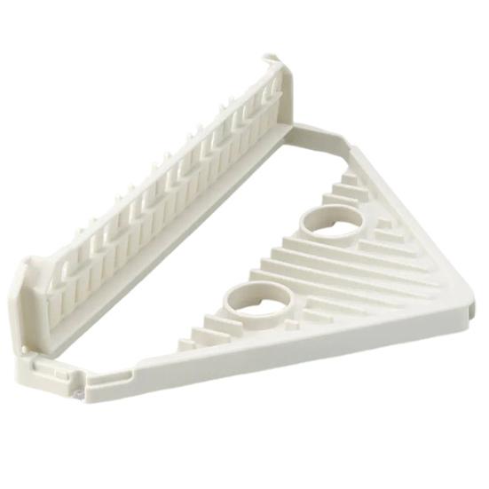 Triangle Corner Sink Caddy Dish Drying Rack Over The Sink Roll Up Dish Drainer Mat with Suction Cups Kitchen Organizer