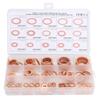 150pcs Flat Sealing Ring Red Copper Gasket O Ring Gasket Sealing Ring Washer