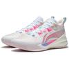 Новые LiNing Sonic 10 Team Амортизация Противоскользящие и Износостойкие Поддержка Покрытия Низкий Верх Мужские Баскетбольные Кроссовки Бело-Розовые ABPS015-2