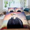 Eagle Duvet Cover Set Wild Animal Pattern Polyester Comforter Cover King Queen Full Twin Size For Kids Teens Adults Bedding Set