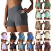 Women's Summer Cross V Waist Pocket Fitness Yoga Shorts Exercise Three Pants