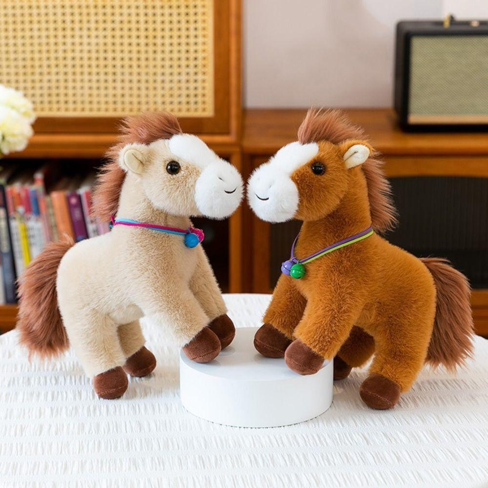 Creative Horse Plush Doll Cute Zodiac Pony Figurine Funny Stuffed Animal Doll Year of Horse