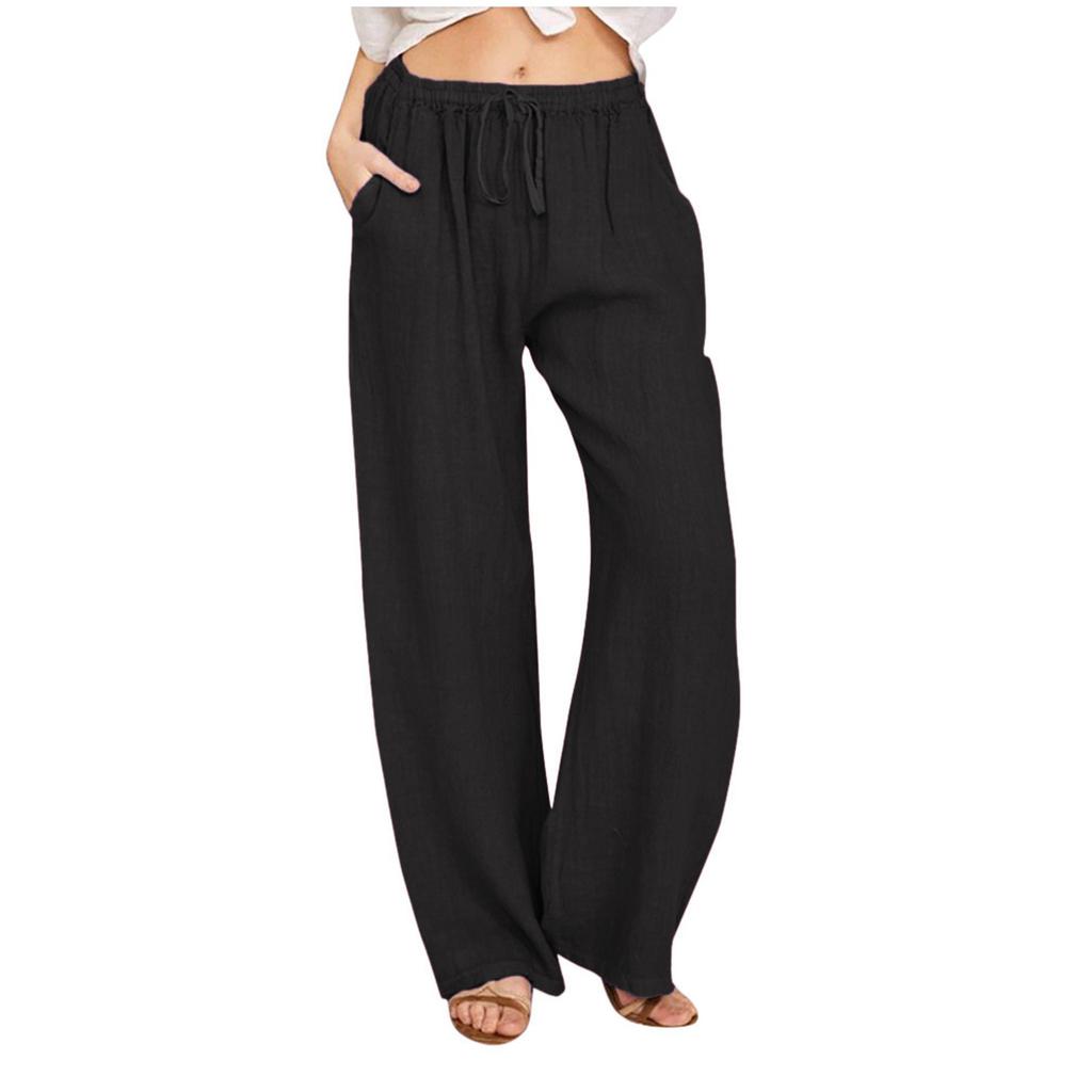 Women's Casual Wide-leg Pants Loose Plus Size Breathable Light Pants