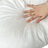 Made in Japan, this hotel-quality feather pillow is 43 x 63cm and is filled with feathers. It's a large, beige feather pillow that gently envelops