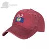 Belize Flag With Letter Washed Cotton Cap Gorras Snapback Caps Baseball Dad Outdoors Travel Sun Hats Casquette