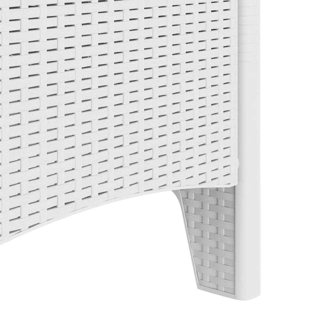 Garden Chair with Cushion 2 pcs White 53 x 49 x 85 cm Polypropylene