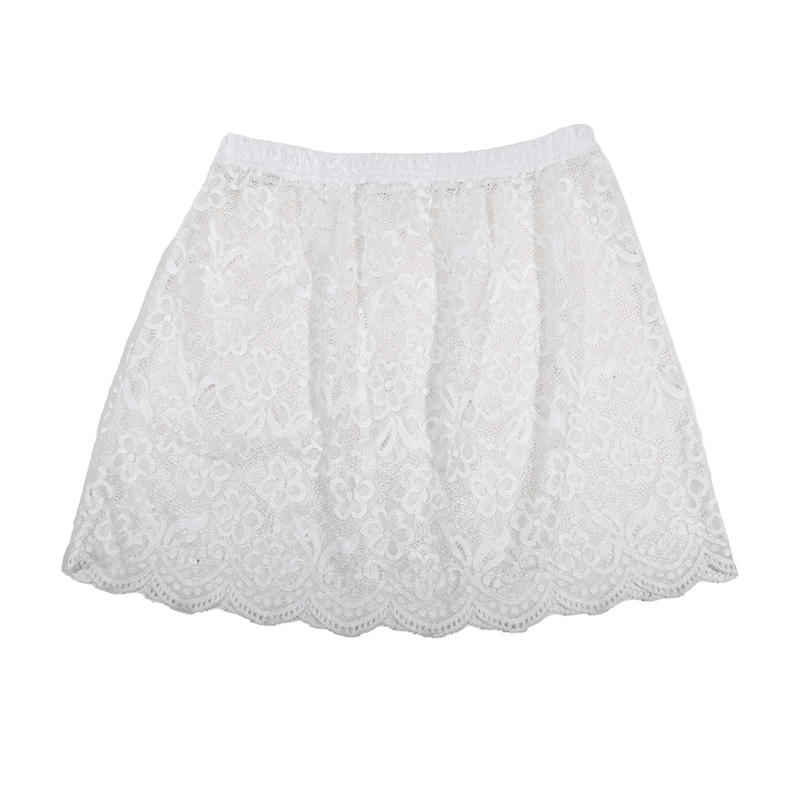 Женская юбка весна-осень с кружевом, прикрывающая ягодицы, модная универсальная мини-юбка с короткими рукавами