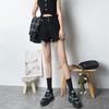 Wowen Classic and Minimalist Fashion Versatile Black Female Summer Broken Holes Wide-legged Pants A Word Loose Ragged Edge Shorts Female Denim Shorts