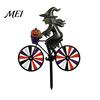 Yard Art for Garden Halloween Wizard/Ghost/Black Cat/Skeleton Bicycle Ground Stake Ornament, Metal Stakes, Patio And Balcony Ornaments Decorative