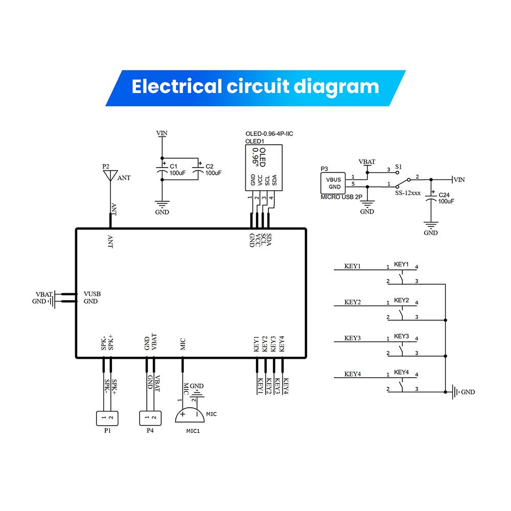 Walkie-Talkie Radio Electronics DIY Kit Wireless Intercom FM Radio Circuit Board Welding Practice BK4802P RF+RDA5807 Dual Chip