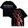 Bloodborne Graphic Washed Cotton T‑shirt Unisex Anime Lover Harajuku High Street Retro Oversized Short Sleeve Casual Tops