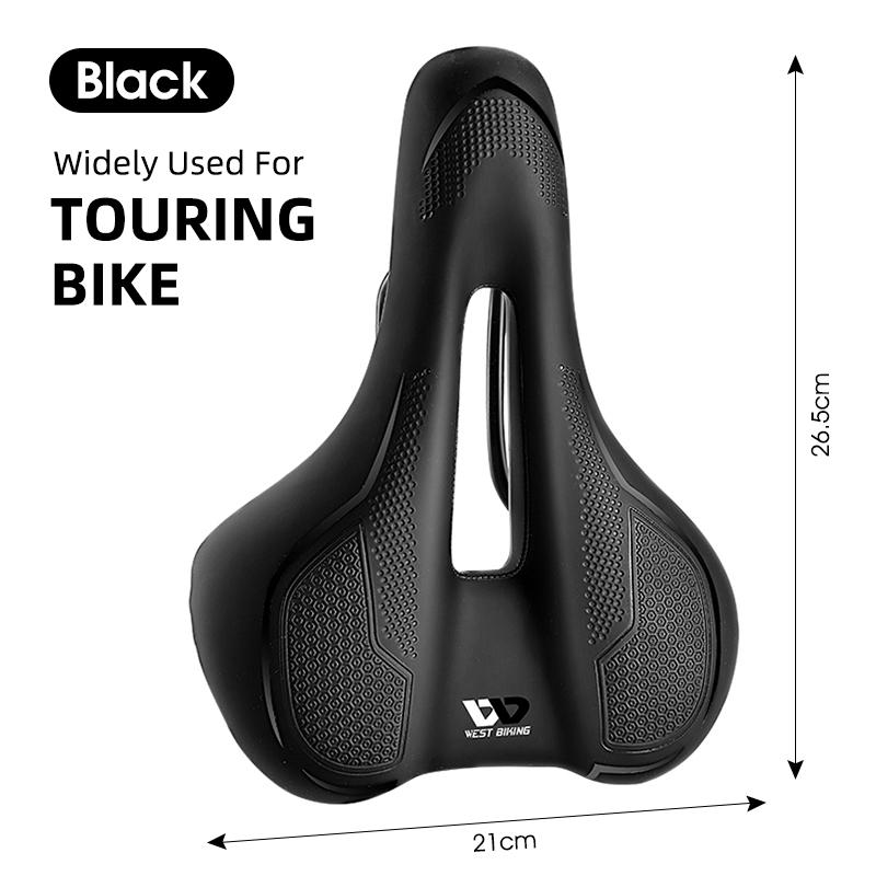 West Biking Утолщенное Велосипедное Седло Комфортное Ударопоглощающее Велосипедное Сиденье Полое Нескользящее Мягкая Подушка Для Путешествий МТБ Шоссейного Велосипеда