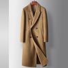 Men's Coat Autumn and Winter Long Wool Double-breasted Trench Coat Youth Business Double-sided Warm Casual Jacket