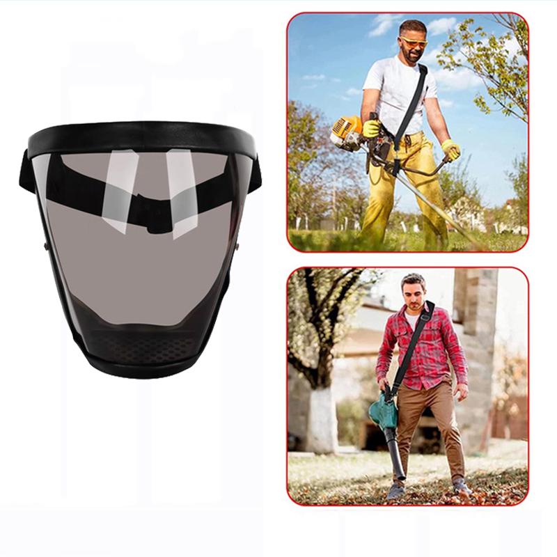 Forestry Integrated Protective Safety Mask Brushcutter Trimmer Protective Dust Cover Full Face Dust proof Visor Protection Mask