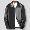 Middle-aged and Elderly Men's Genuine Leather Jackets Autumn and Winter Single Skin Thin Sheepskin Men's Leather Jackets Leather Jackets for Men