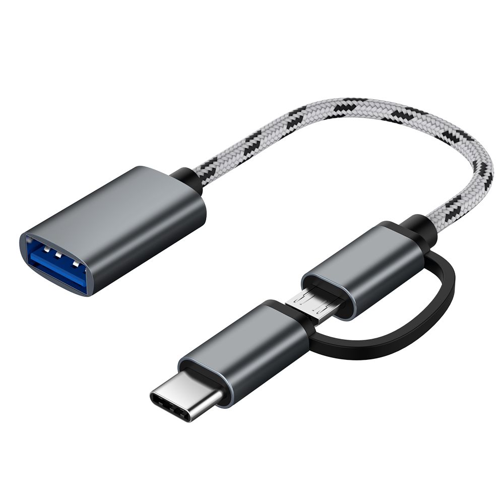 Быстрая передача данных телефон планшет OTG кабель Micro USB/Type-C на USB 3.0 2 в 1 адаптер папа-мама