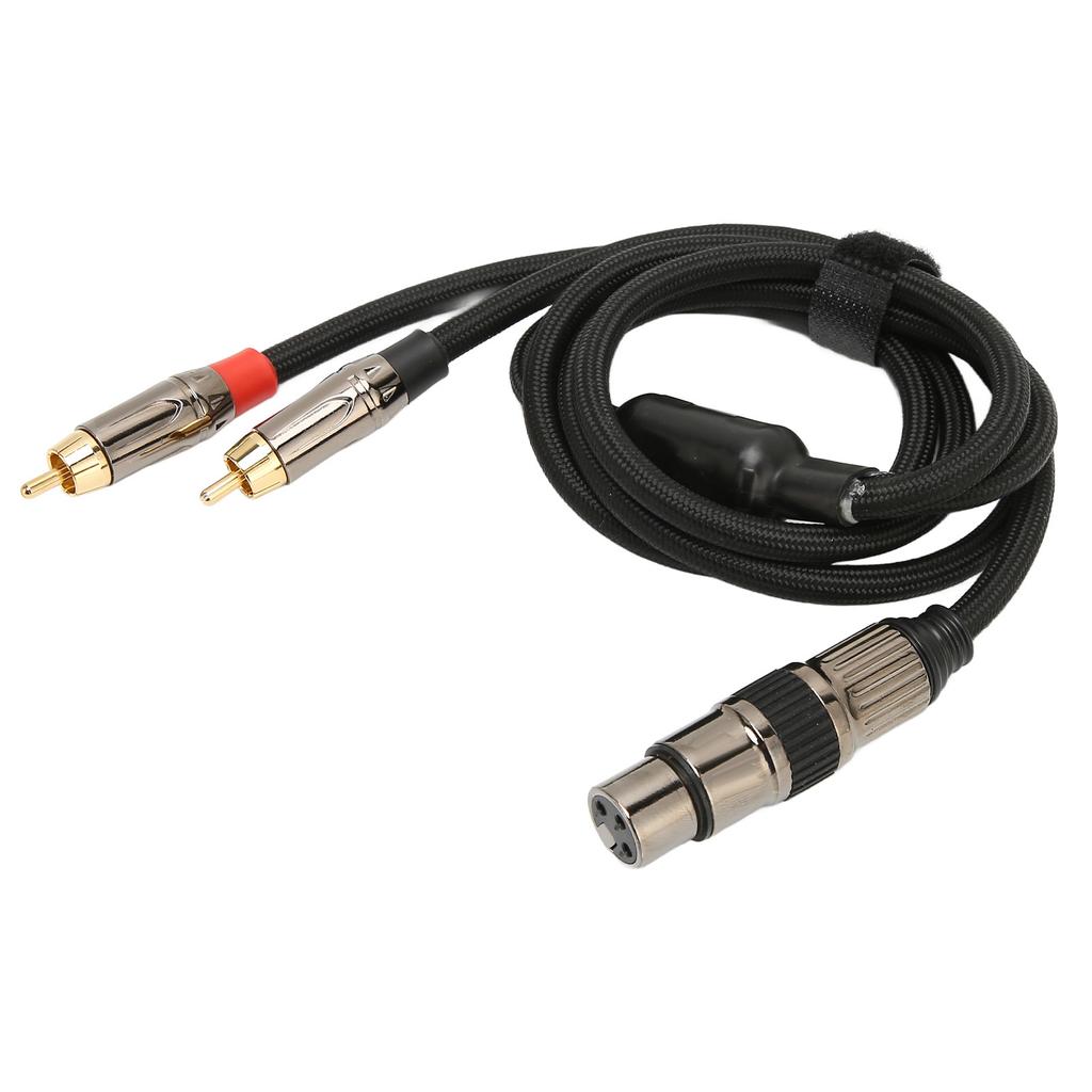 Разветвитель кабеля XLR Female на двойной RCA Male Y, позолоченный разъем XLR Female 3 Pin на двойной RCA Male стерео