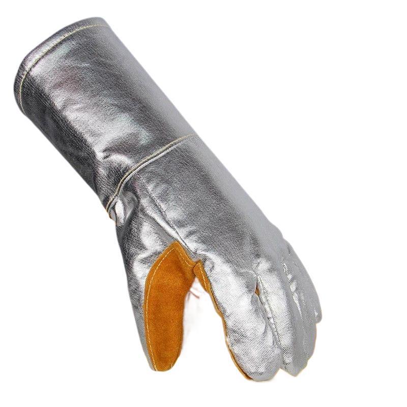 Жаростойкие 500°F перчатки для барбекю и выпечки, с алюминиевой подкладкой, защищающие от ожогов, утолщенный пятипалый дизайн