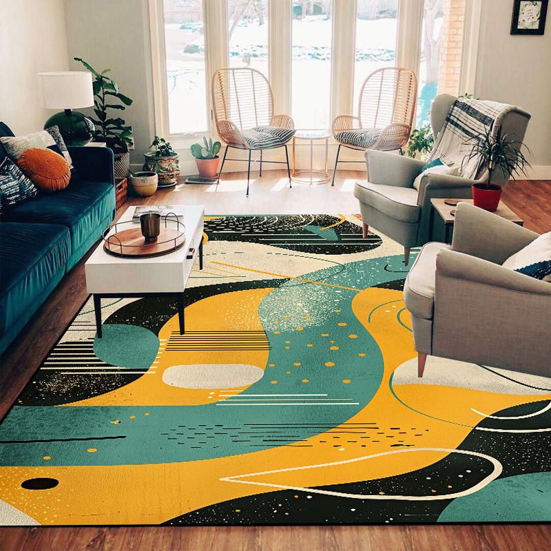 Abstract Geometric Carpet for Living Room Decor Sofa Table Large Area Rugs Bedroom Kitchen Hallway Balcony Anti-slip Floor Mat