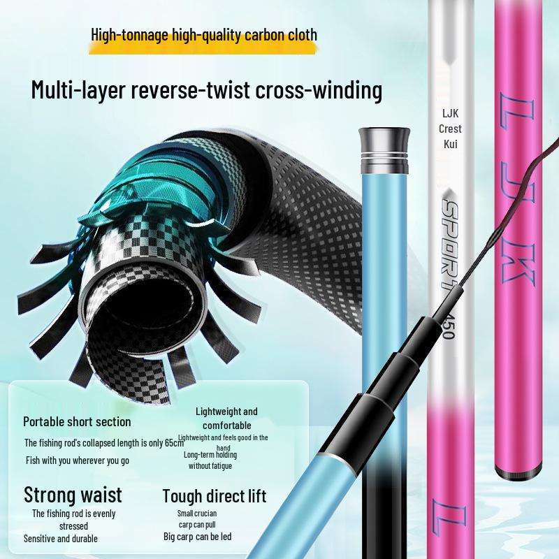 Beginner's Multi-Section Fishing Rod Set with Gear and Tackle Supplies