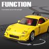 1:32 Mazda RX7 FD3S гоночный спортивный автомобиль сплав игрушечная модель автомобиля открывающиеся двери рулевое управление оттягивание назад звук и свет праздничный подарок