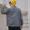 Мужская джинсовая куртка Trucker, повседневные классические джинсовые куртки, новые мужские пальто с отложным воротником, свободное пальто в консервативном стиле
