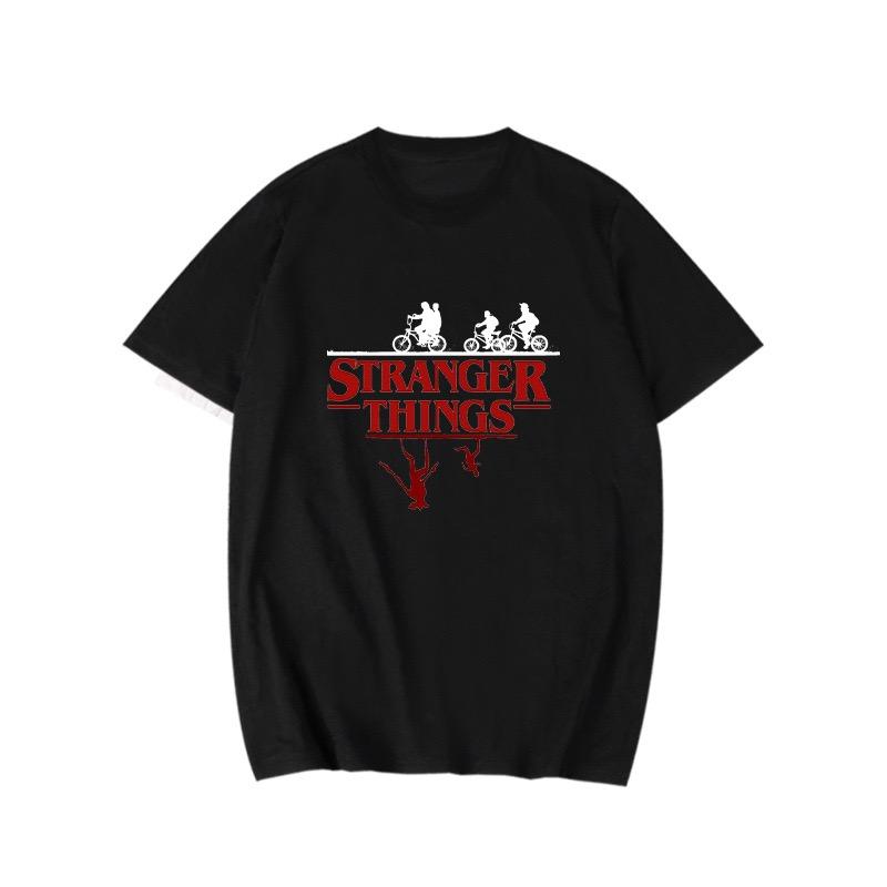 Футболка Stranger Things, Классический силуэт велосипедов и дизайн с Демогоргоном, Идеально для фанатов сериала, Удобная