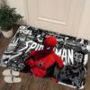 Authorized 1pc Cartoon Printed Mat, Spider- Red Black Suit Classic Comic Style Background Pattern Easy to Clean, Suitable for