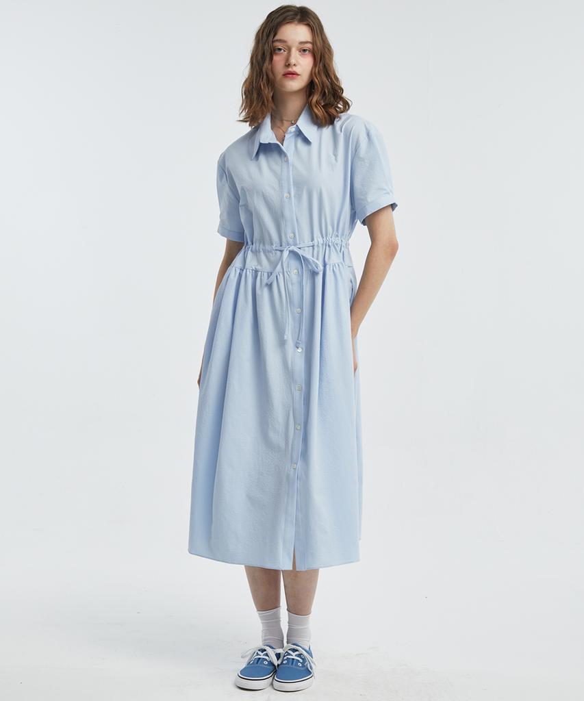 Manavis Seven Pure Shirt Dress [Blue]