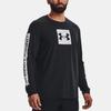 Under Armour Толстовка с круглым вырезом и принтом букв, мужская толстовка с длинным рукавом, черная 1366464-002