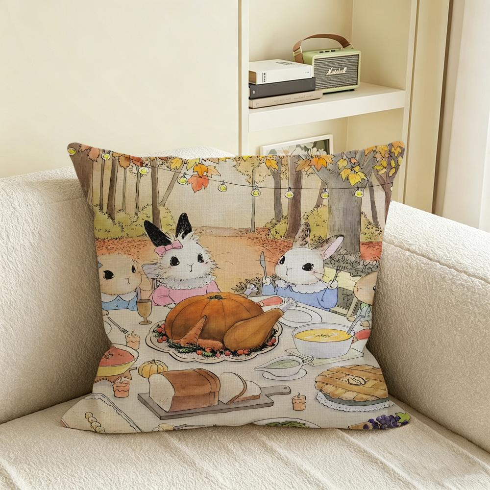 L-Longlegsart Cushion Cover Natural Linen Pillowcase Set, All-In-One Decor For Sofa, Bedroom & Chair