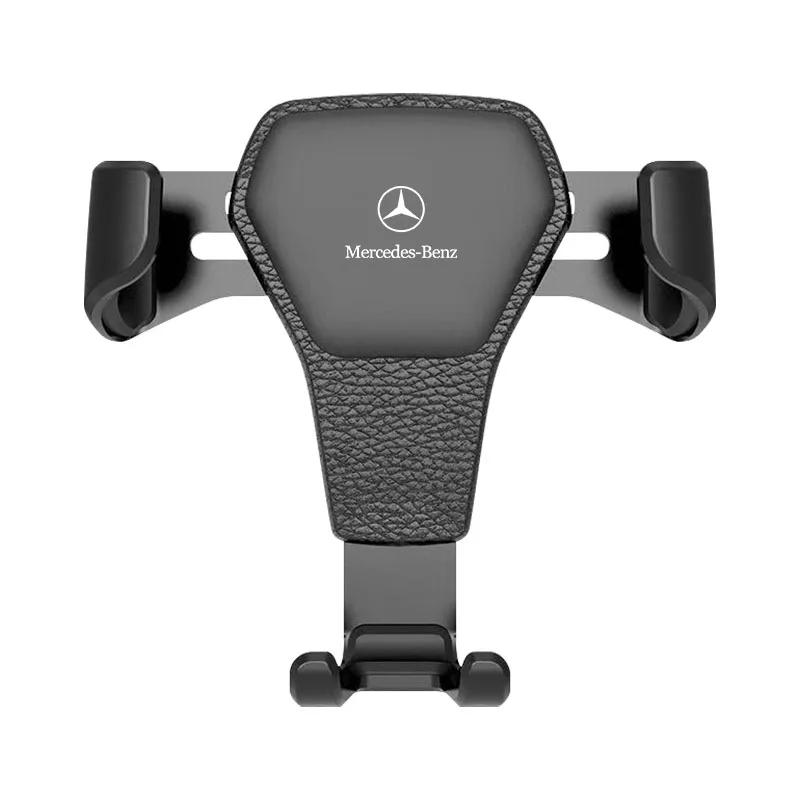 AABDB1 Car Badge Phone Holder Bracket Air Clip Mount Stand Accessories Stickers For Mercedes Benz A180 A200 W205 E63 AMG 2014 2015 W166