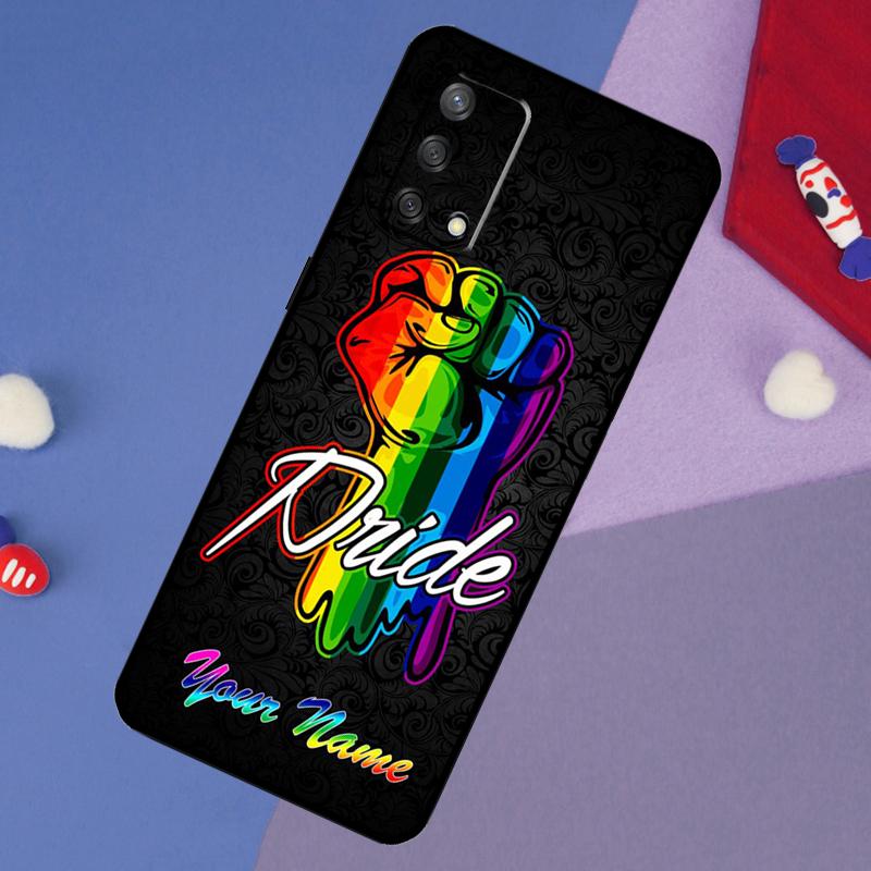 lgbt Pride Personalised Name Case For OPPO A17 A54 A57 S A77 A74 A94 A5 A9 A53 A15 A16 A76 A96 A52 A72 A18 A58 A98 A78