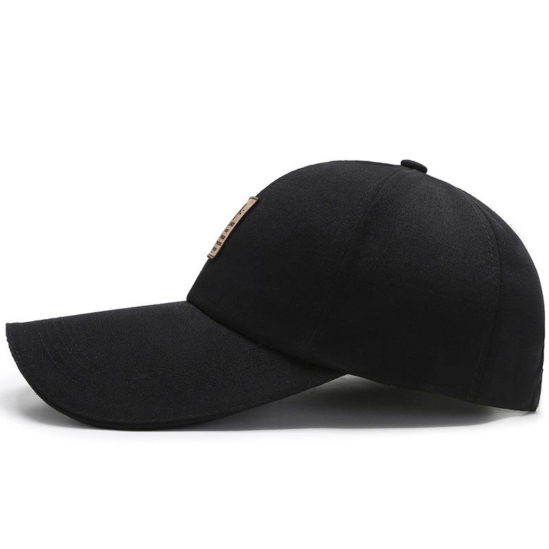 Good Canvas Light Plate Large Brim Baseball Cap Embroidered Large Head Circumference Extended Brim