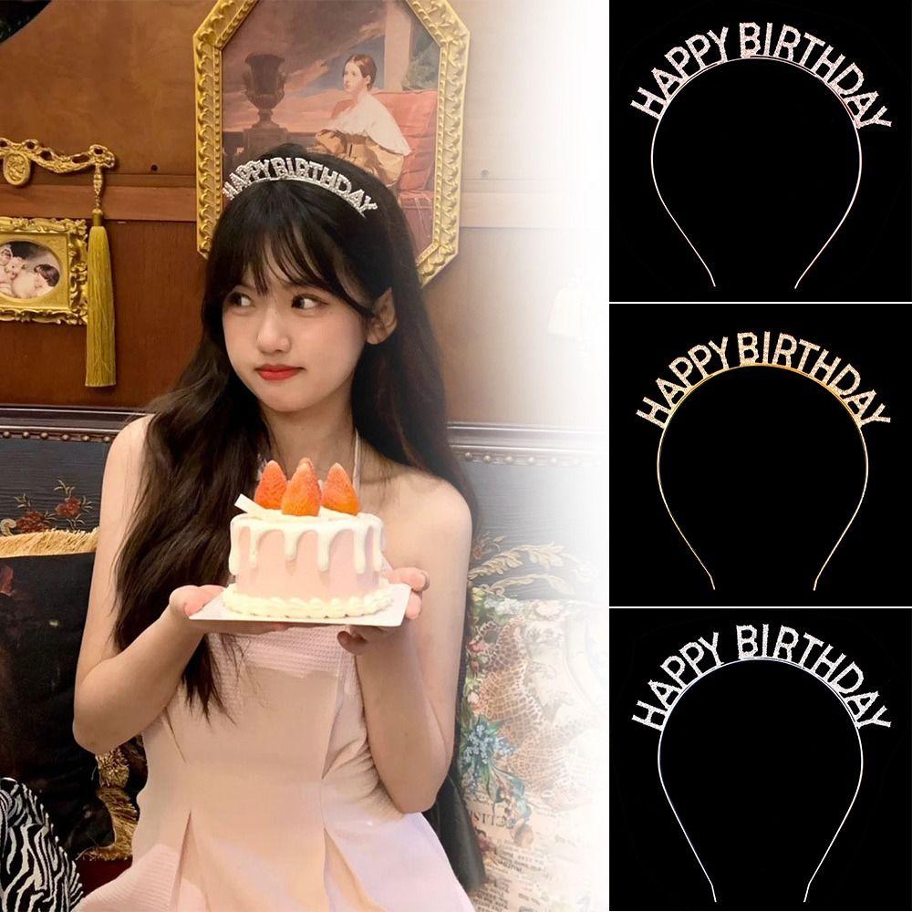 Детские шляпы на день рождения С днем рождения Металлические заколки для волос Заколки для волос с буквами Украшения для волос